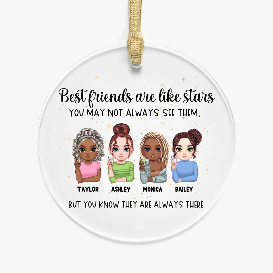 Best Friends Are Like Stars Acrylic Ornament