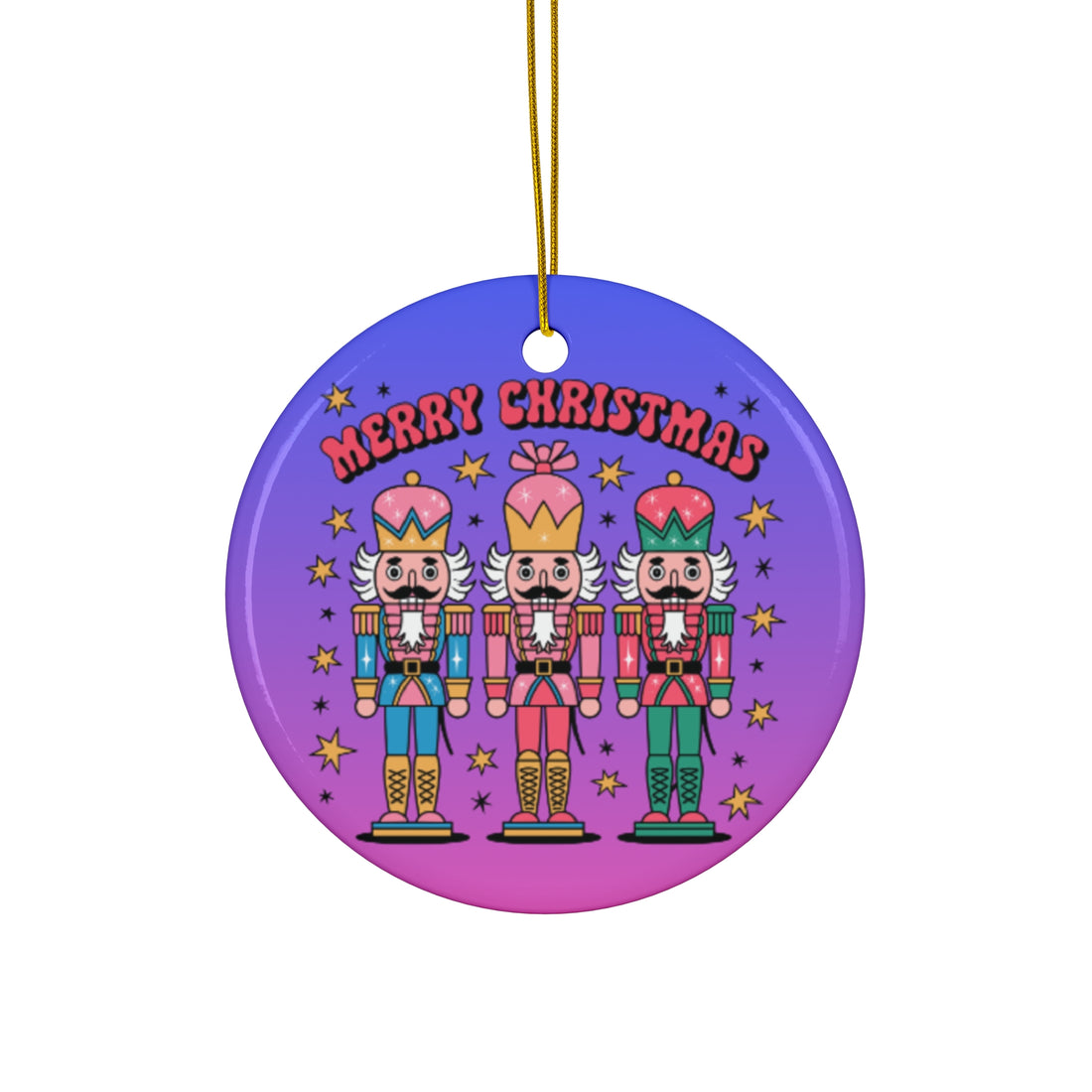 Colorful Nutcracker Christmas Ceramic Ornaments