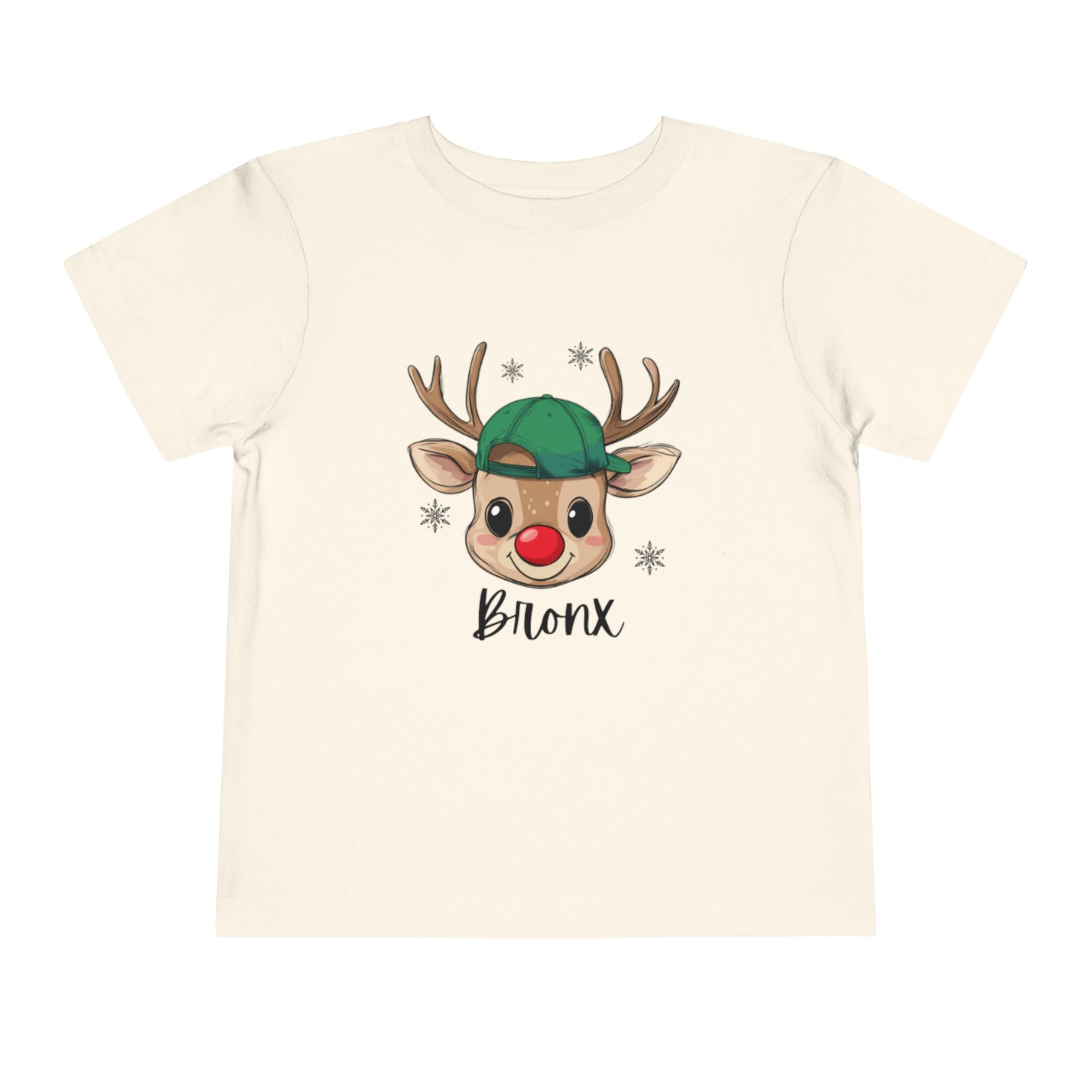 Cute Christmas Toddler Tee - Rudolph with name Design