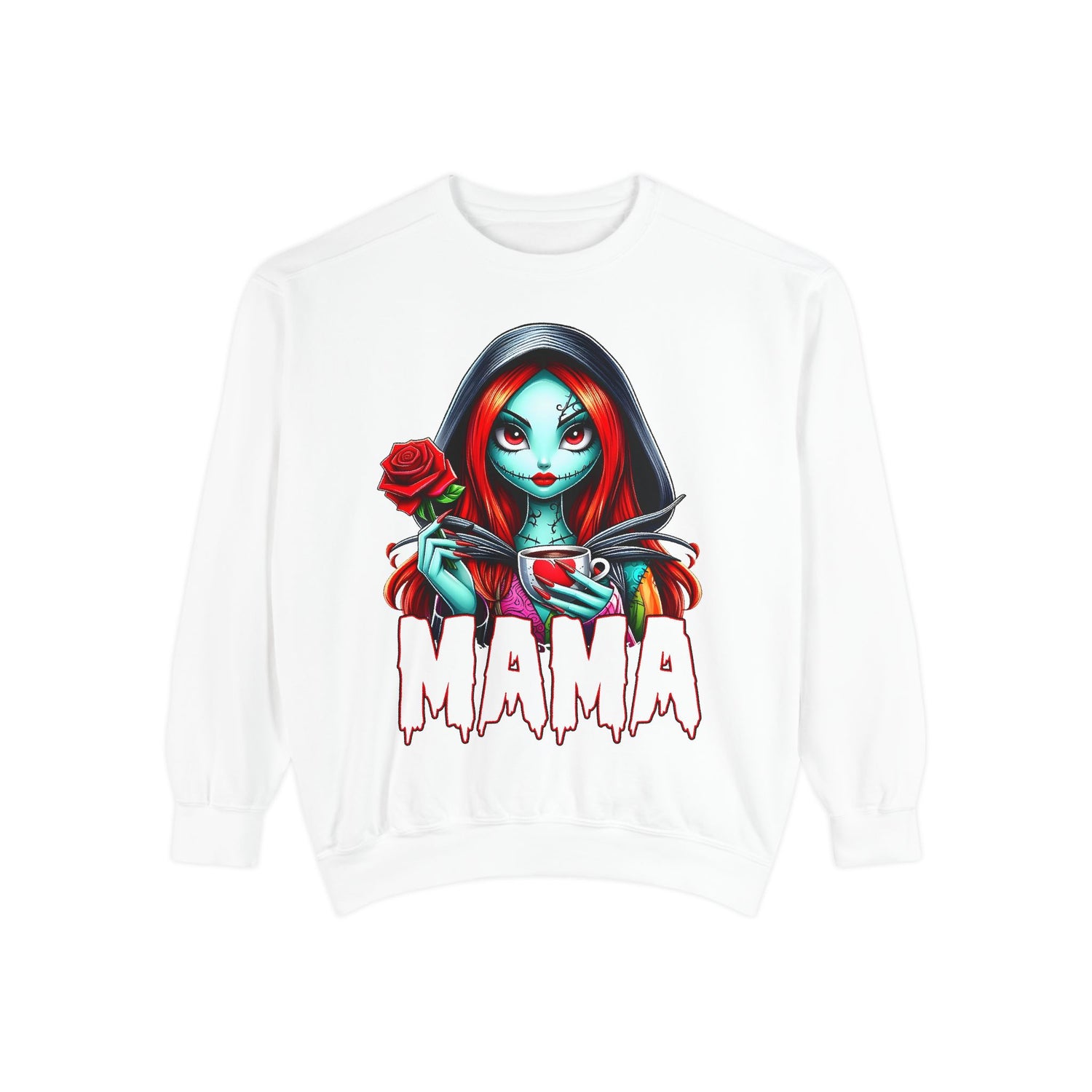 Sally Mama Crewneck | Cute Spooky Crewneck | Sally Crewneck | Unisex Garment-Dyed Sweatshirt