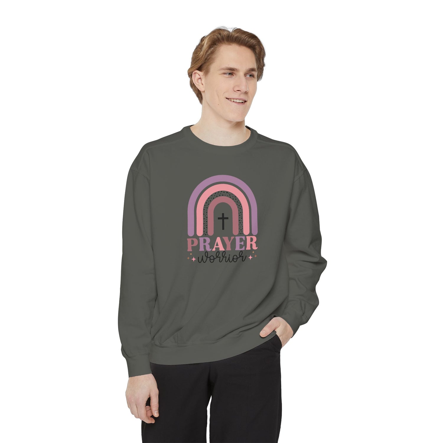 Prayer Warrior Garment-Dyed Unisex Sweatshirt