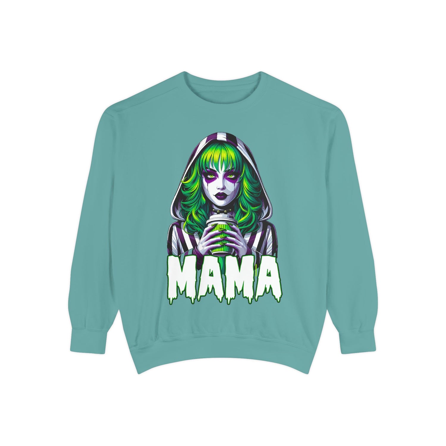 Beetlejuice Mama Crewneck | Cute Spooky Crewneck | Beetlejuice Crewneck | Unisex Garment-Dyed Sweatshirt