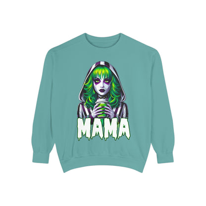 Beetlejuice Mama Crewneck | Cute Spooky Crewneck | Beetlejuice Crewneck | Unisex Garment-Dyed Sweatshirt