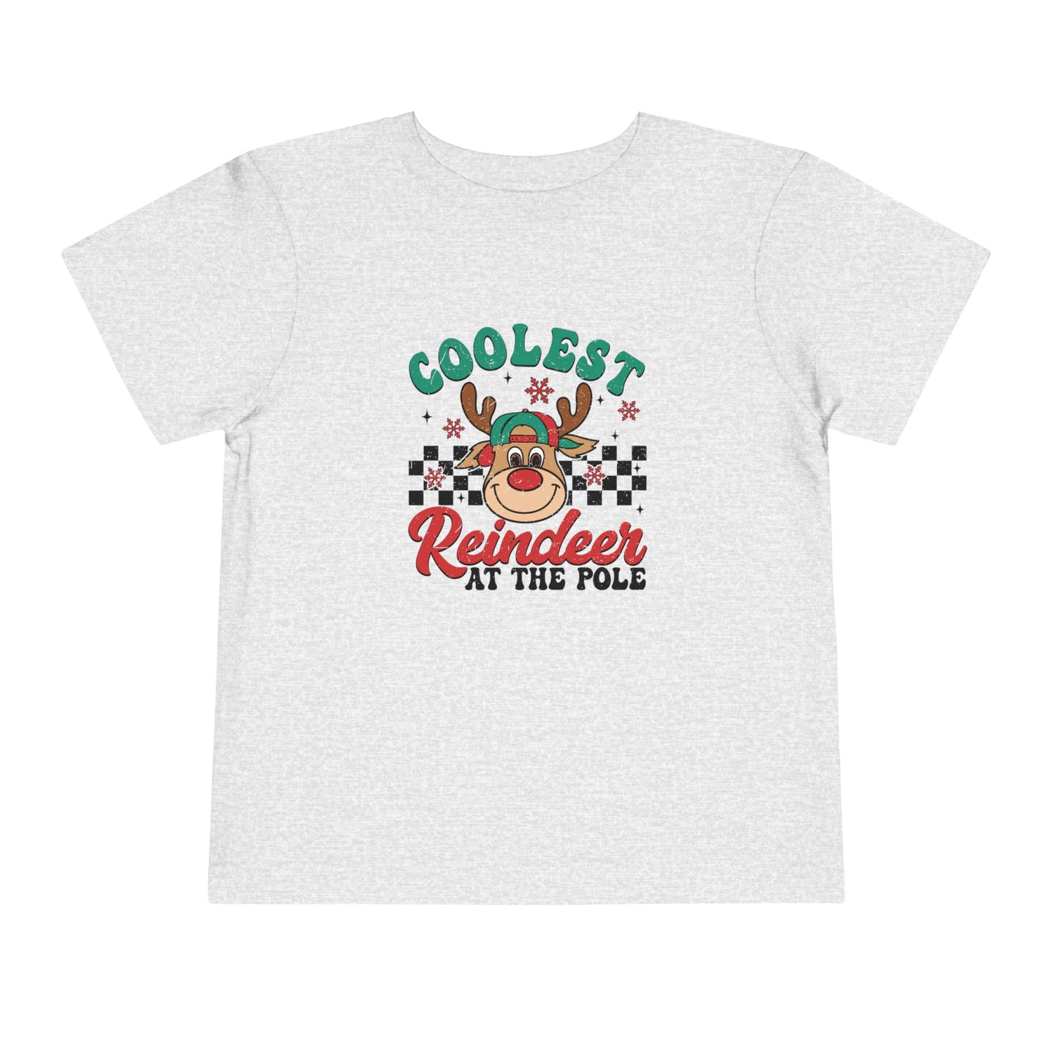 Coolest Reindeer Toddler Short Sleeve Tee - Fun Holiday Shirt for Kids