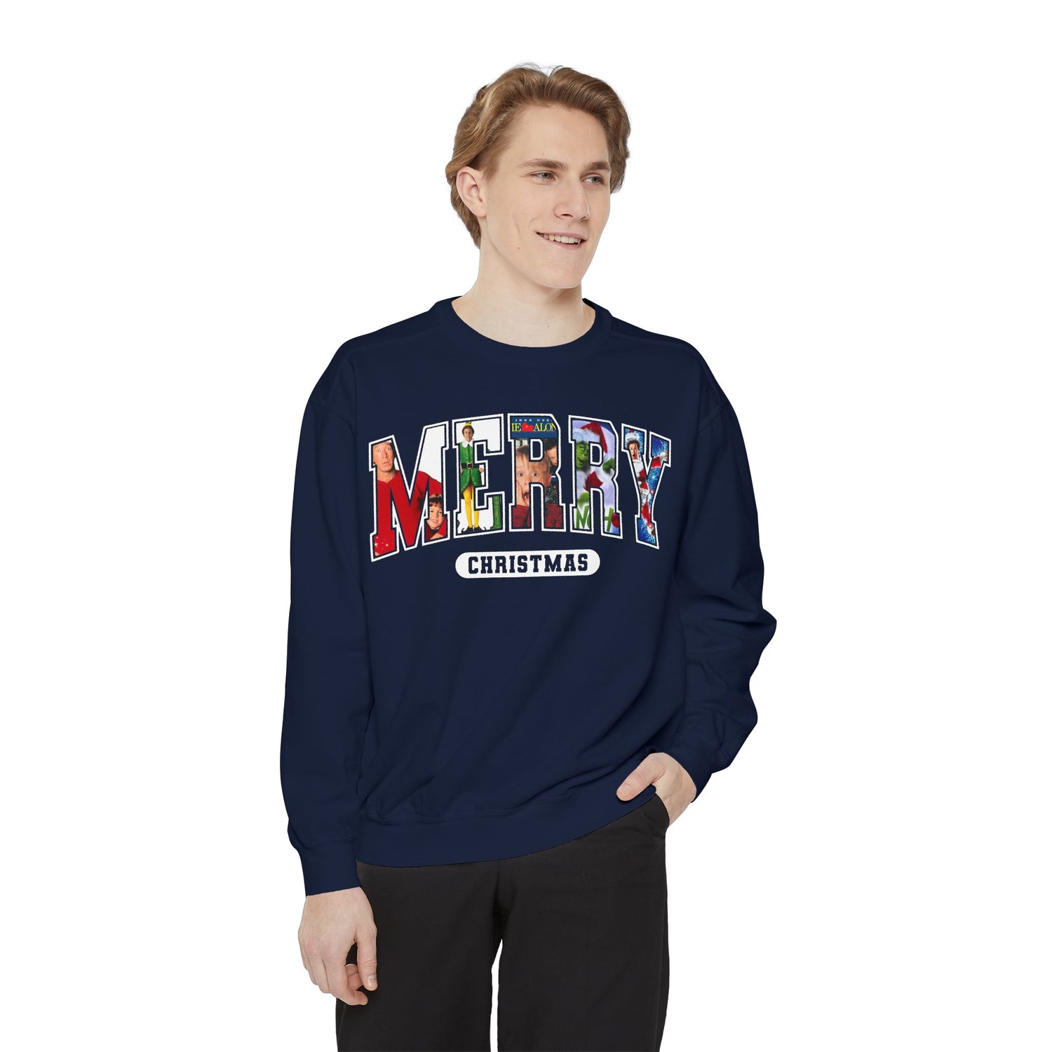 Merry Christmas Garment-Dyed Unisex Sweatshirt