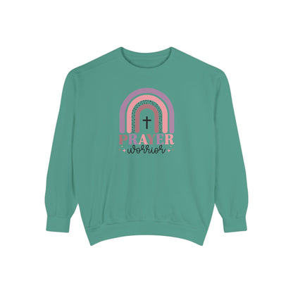 Prayer Warrior Garment-Dyed Unisex Sweatshirt