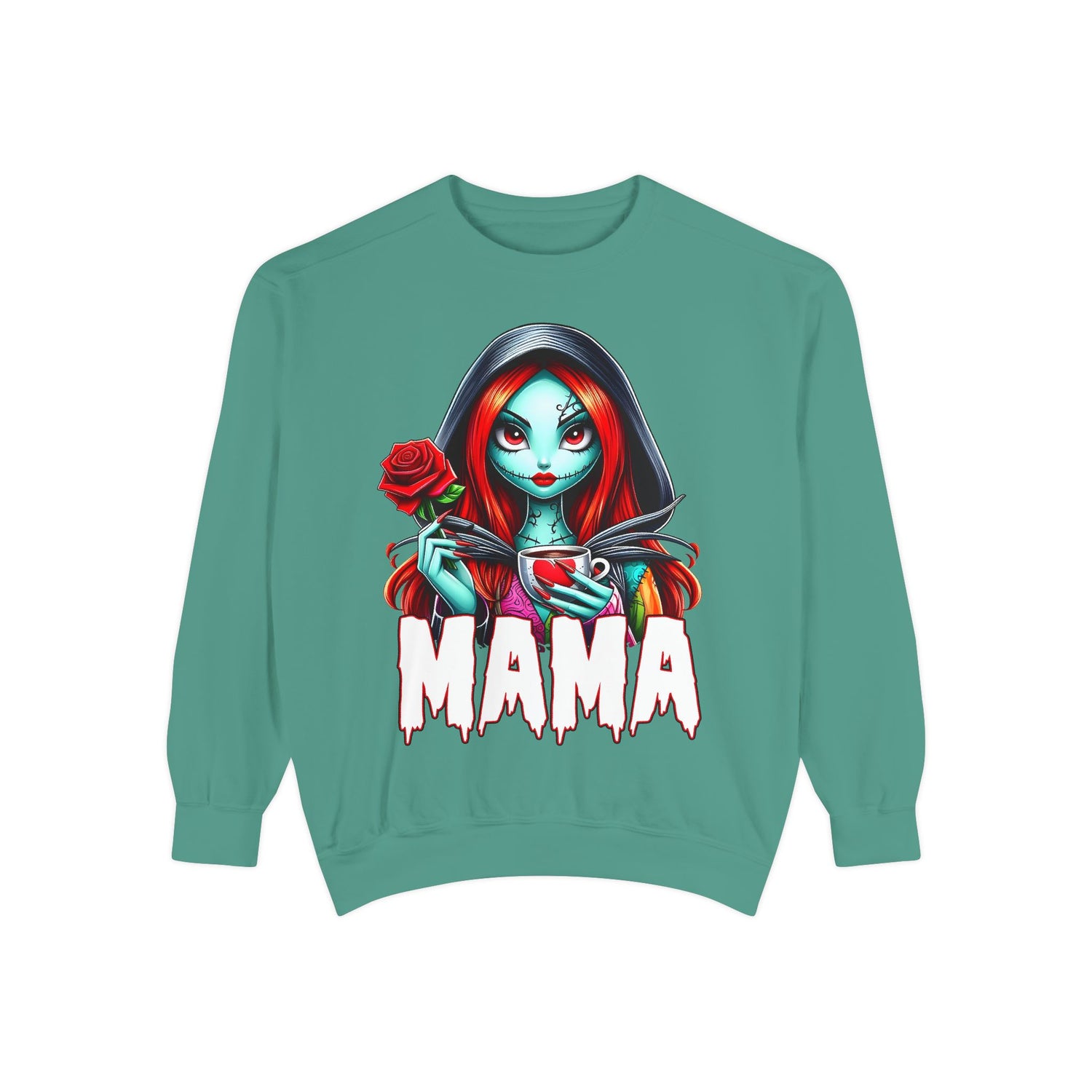 Sally Mama Crewneck | Cute Spooky Crewneck | Sally Crewneck | Unisex Garment-Dyed Sweatshirt