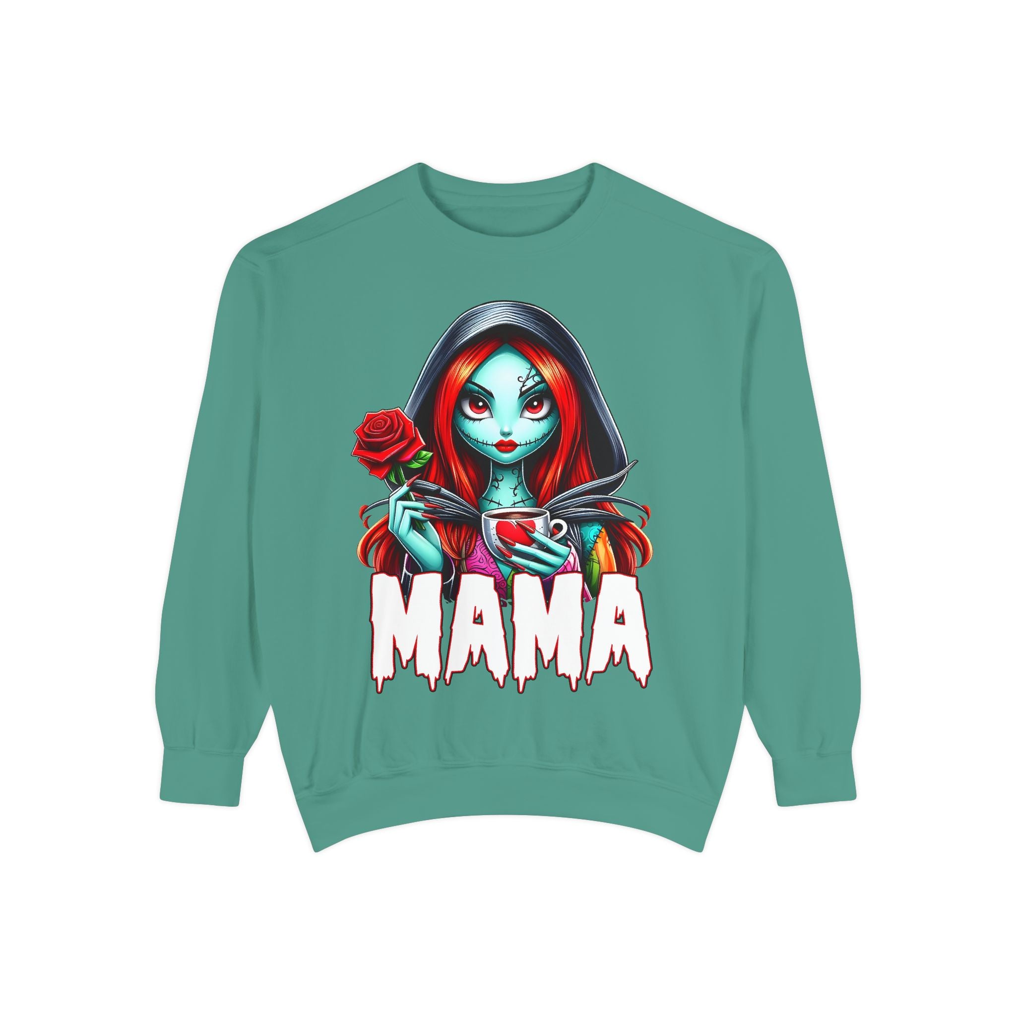 Sally Mama Crewneck | Cute Spooky Crewneck | Sally Crewneck | Unisex Garment-Dyed Sweatshirt