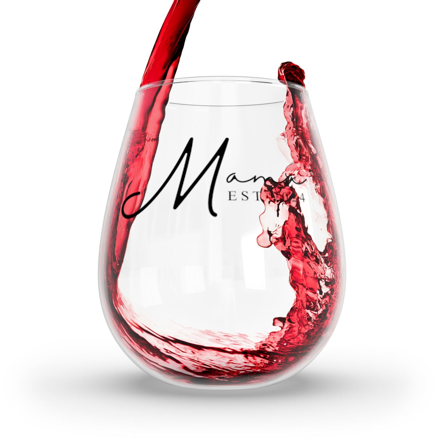 Personalized Mama Wine Glass | Mothers Day Gift | Custom Gift For Mom | First Mothers Day Gift | New Mom Gift | Stemless Wine Glass