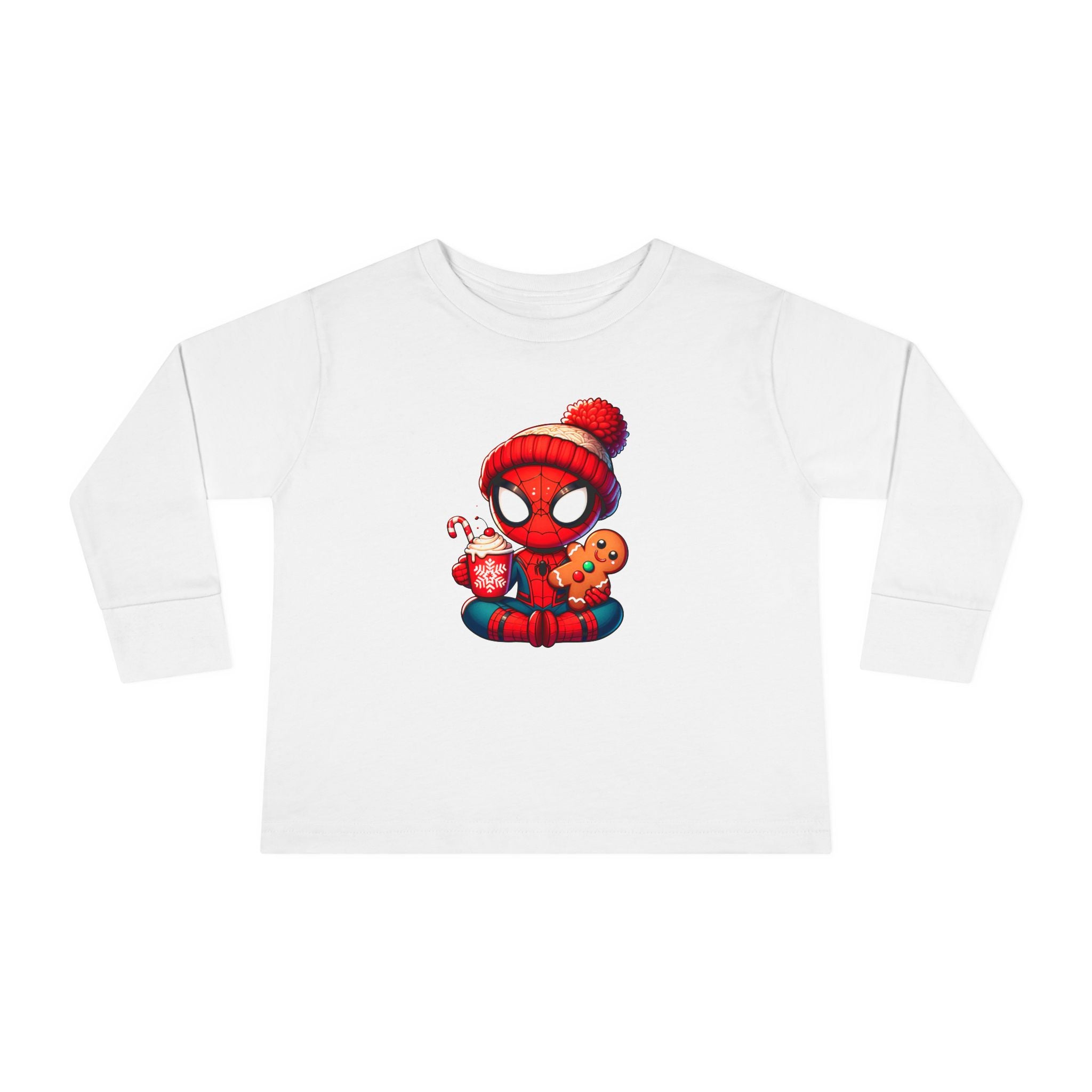 Cute Spidey Christmas Toddler Long Sleeve Tee