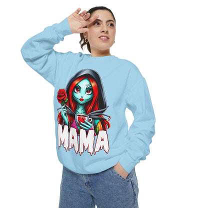 Sally Mama Crewneck | Cute Spooky Crewneck | Sally Crewneck | Unisex Garment-Dyed Sweatshirt