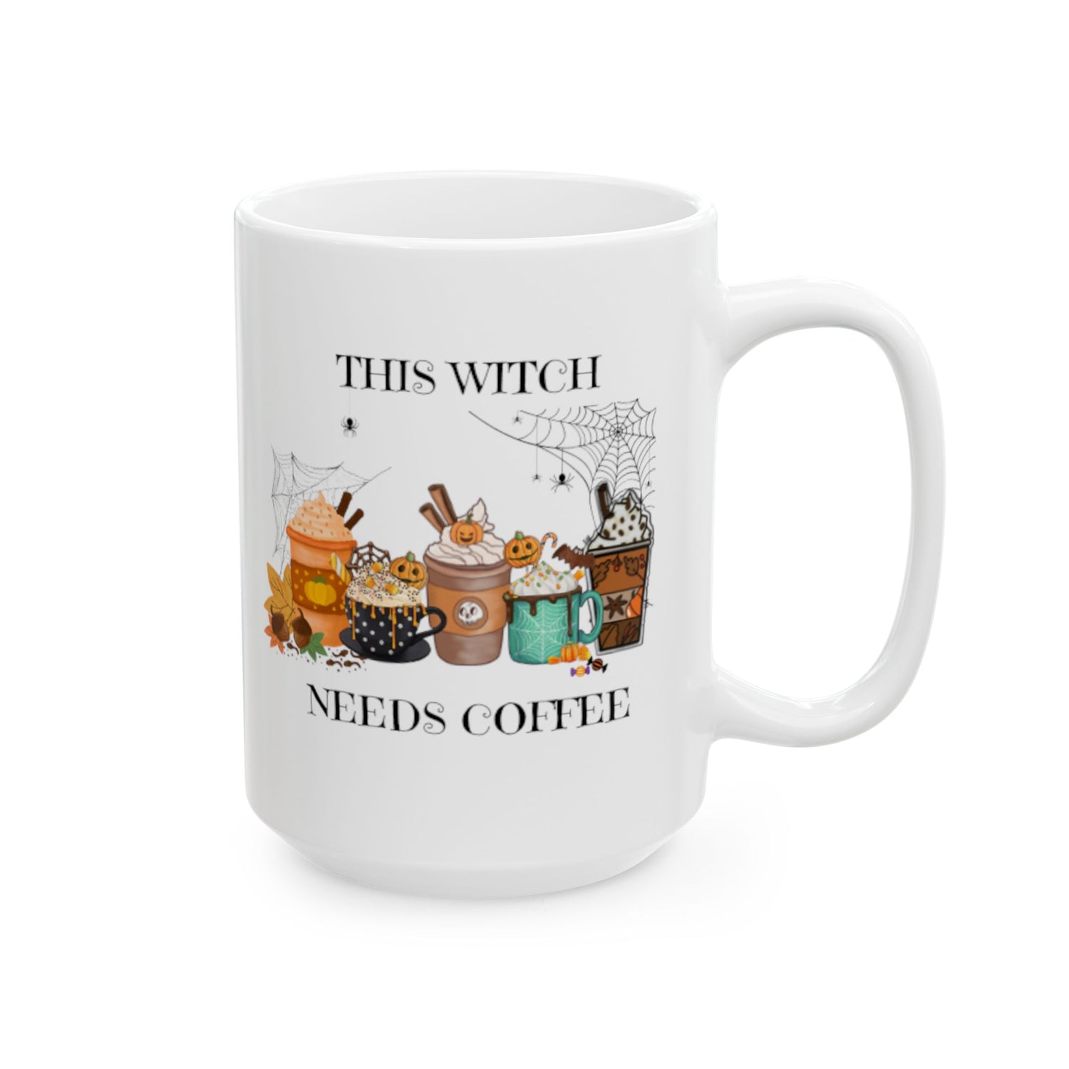 This Witch Needs Coffee Ceramic Mug | Fall Coffee Mug | Festive Coffee Mug | Witchy Coffee Mug