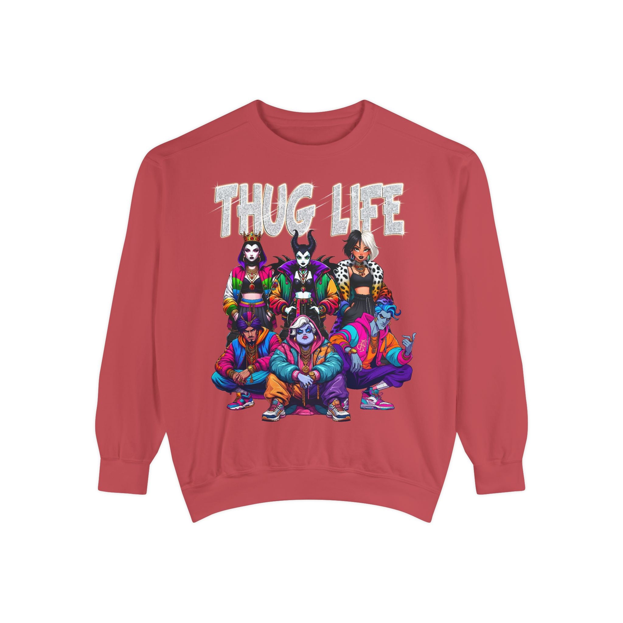 Villian Crewneck | Thug Life Villian Crewneck | Unisex Garment-Dyed Sweatshirt