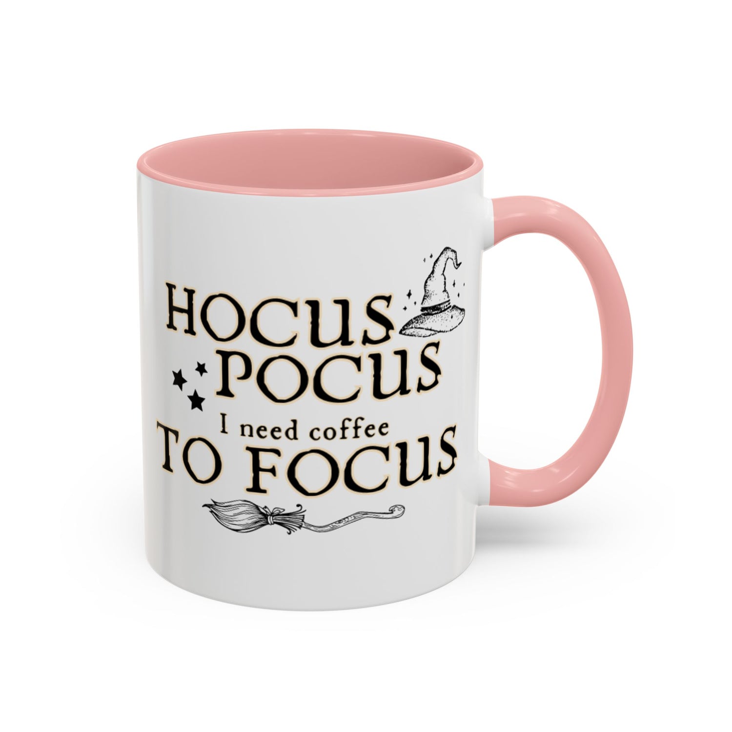 Hocus Pocus I Need Coffee to Focus Accent Coffee Mug | 11oz Mug | 15oz Mug