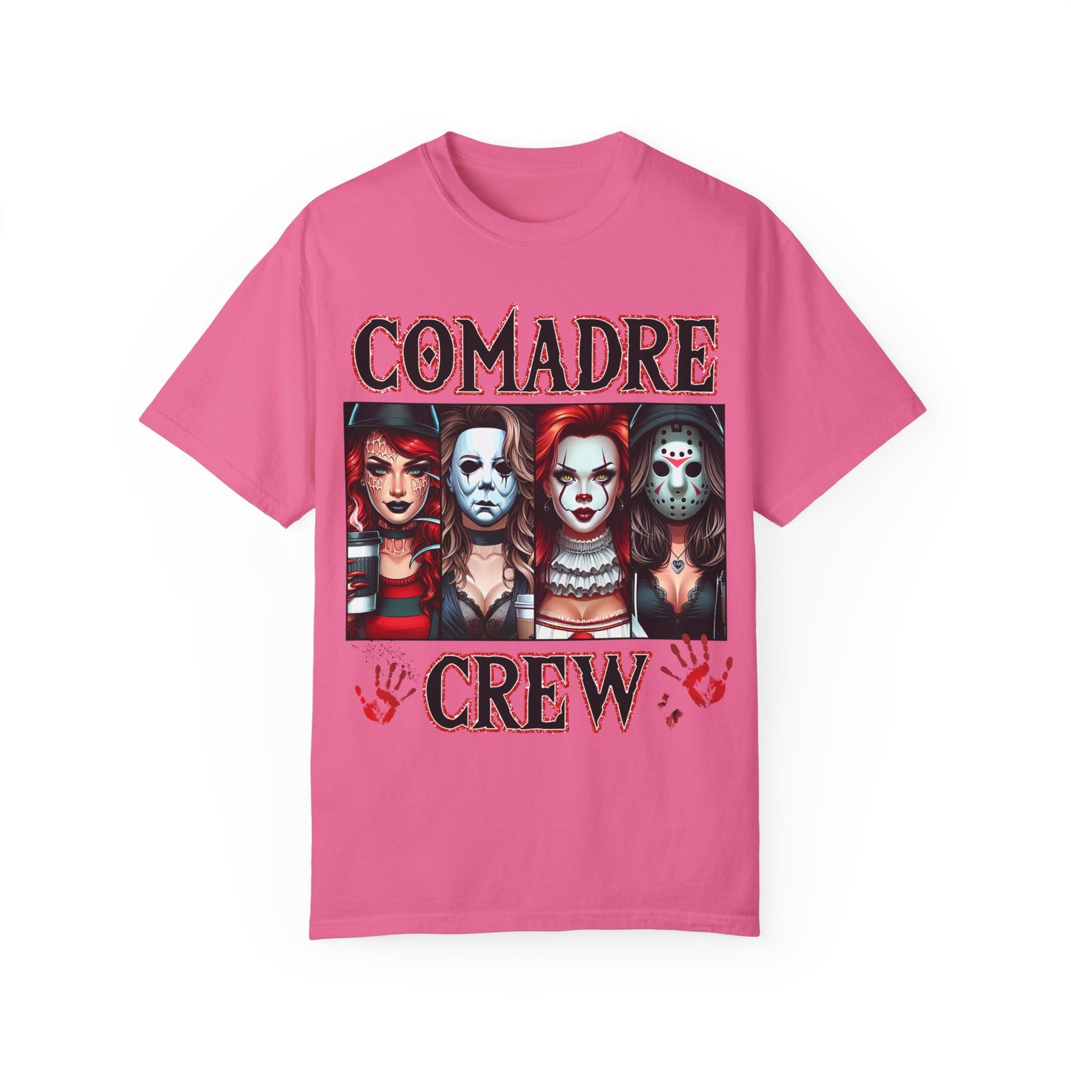 Horror Comadre Crew 4 Ladies Shirt | Horror Ladies Shirt Unisex Garment-Dyed T-shirt