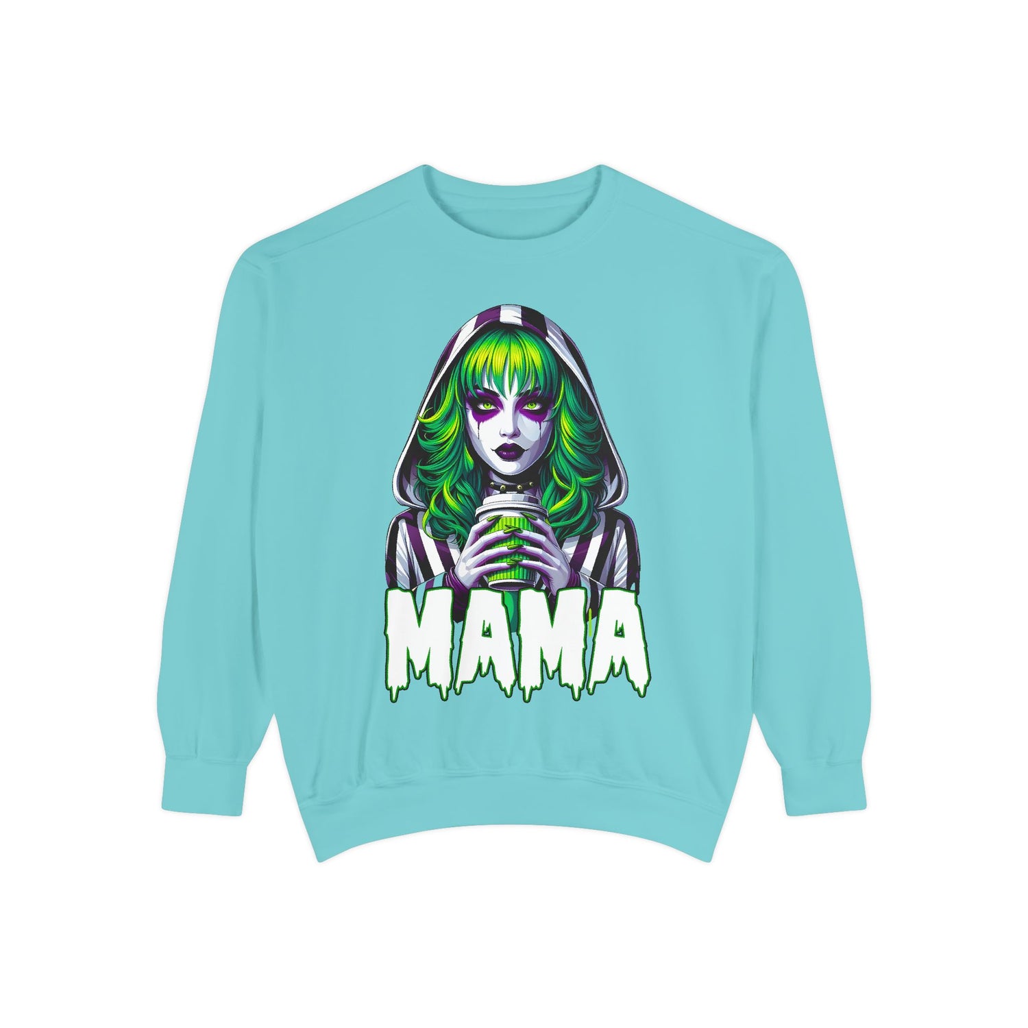 Beetlejuice Mama Crewneck | Cute Spooky Crewneck | Beetlejuice Crewneck | Unisex Garment-Dyed Sweatshirt