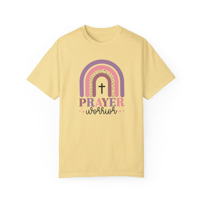 Prayer Warrior Unisex Garment-Dyed T-Shirt - Inspirational Faith Tee