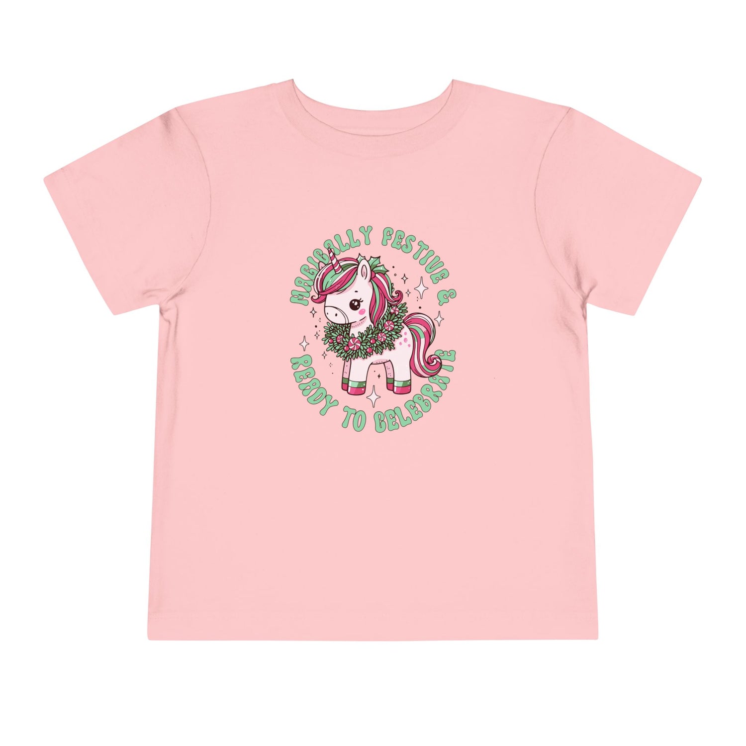 Festive Unicorn Toddler Tee - Merry &amp; Ready to Celebrate