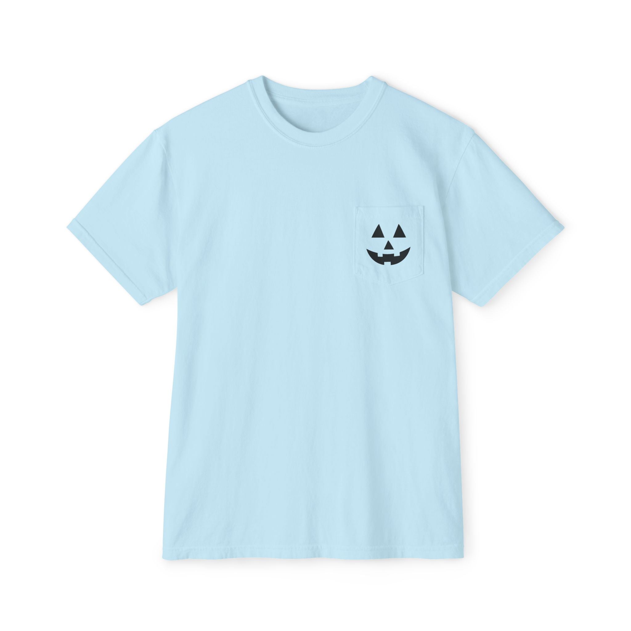 Pumpkin T-shirt | Halloween Pumpkin T-shirt | Unisex Garment-Dyed Pocket T-Shirt