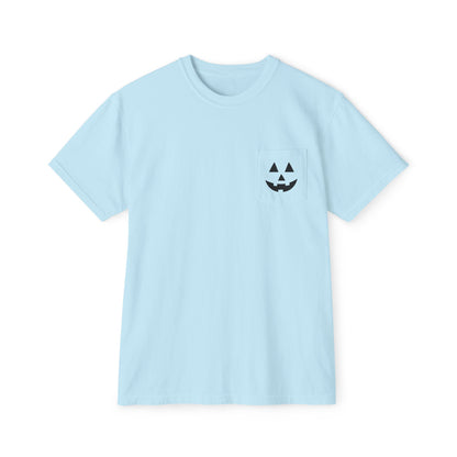 Pumpkin T-shirt | Halloween Pumpkin T-shirt | Unisex Garment-Dyed Pocket T-Shirt