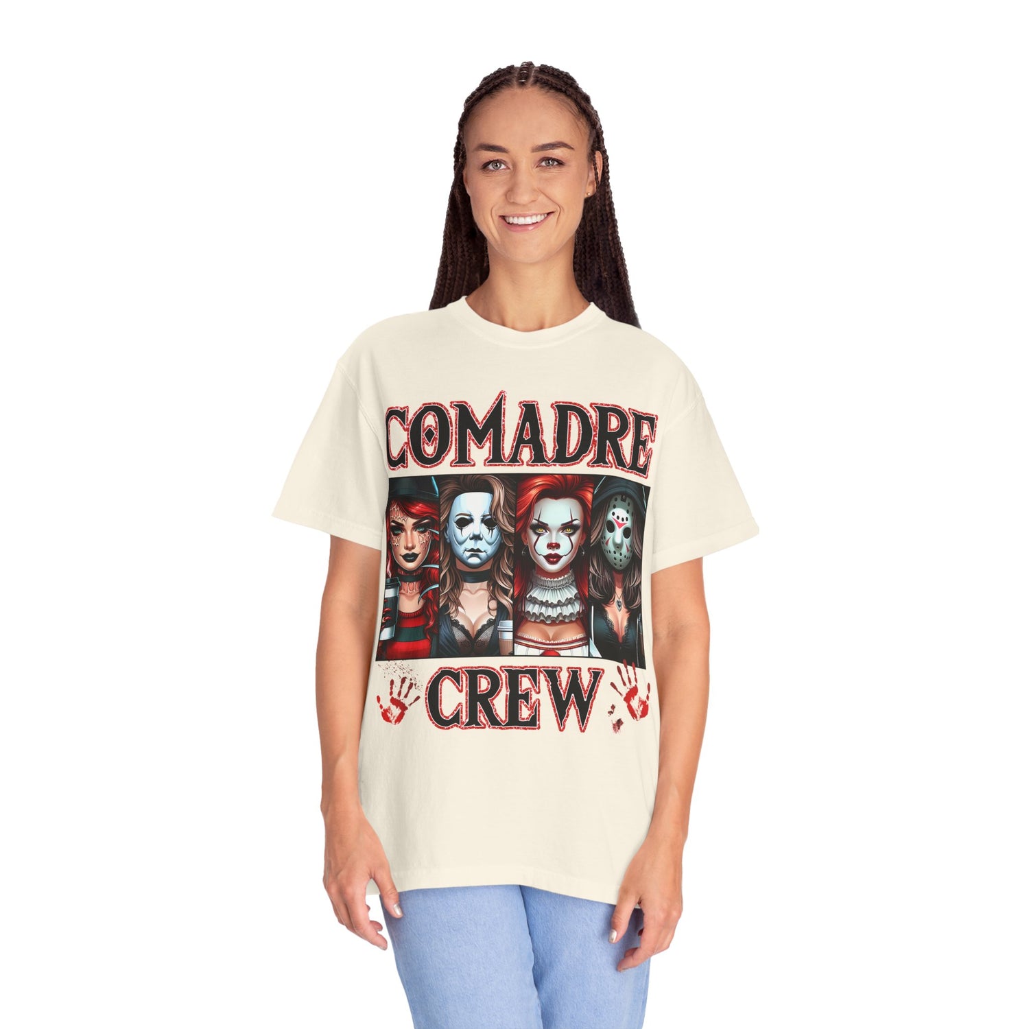 Horror Comadre Crew 4 Ladies Shirt | Horror Ladies Shirt Unisex Garment-Dyed T-shirt