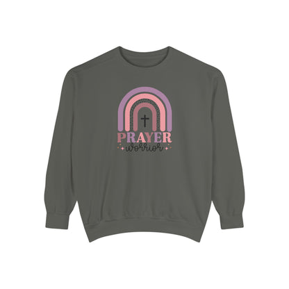 Prayer Warrior Garment-Dyed Unisex Sweatshirt