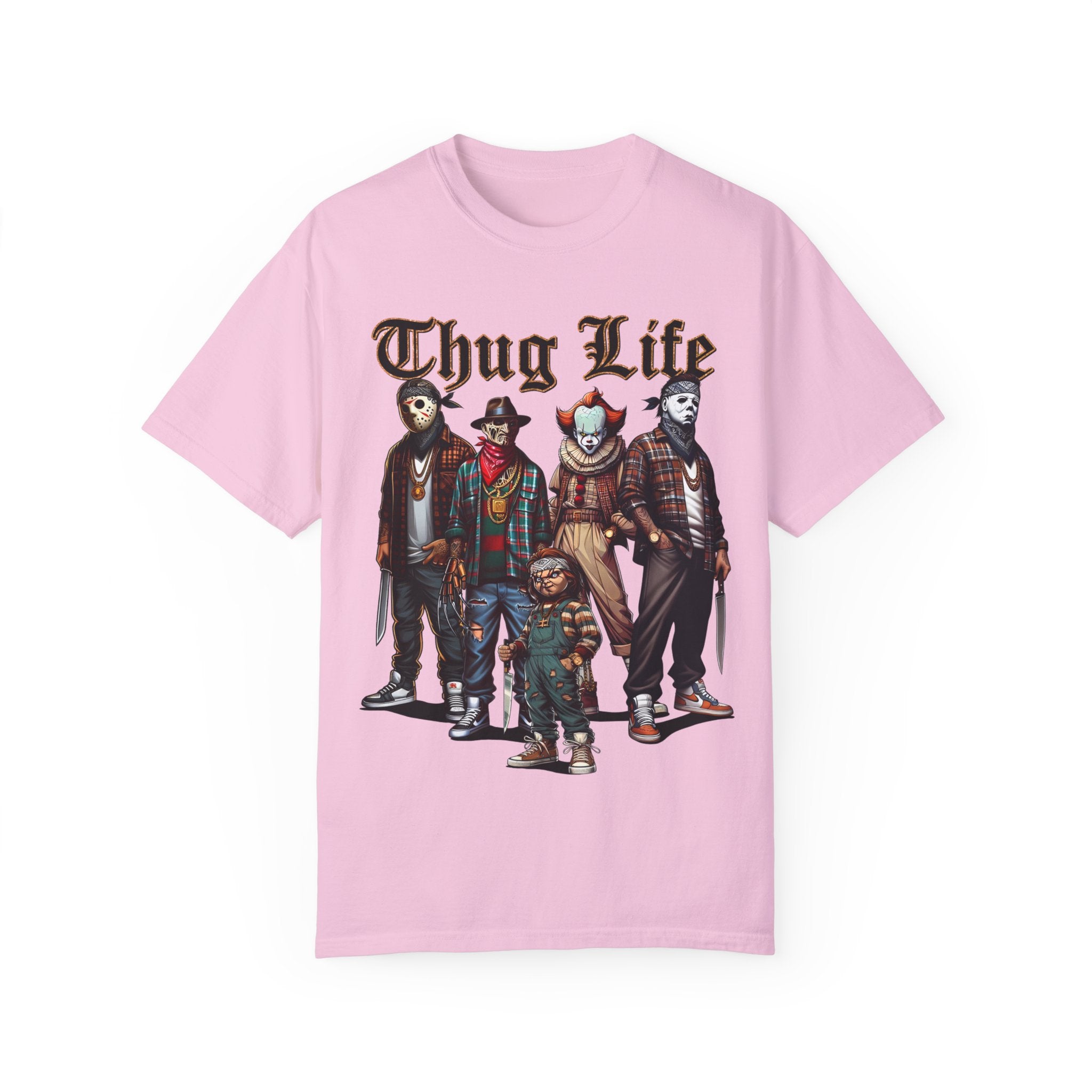 Horror Movie Shirt | Thug Life Horror Shirt | Unisex Garment-Dyed T-shirt