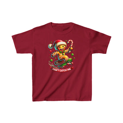 Gingerbread Skateboard Kids Tee - Fun Holiday Shirt