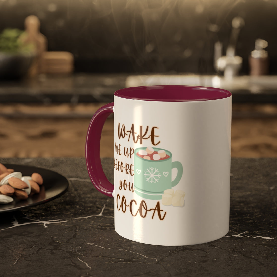 Christmas Mug | Cocoa Mug | Wake me up before you Cocoa| Hot Cocoa Colorful Mugs 11oz