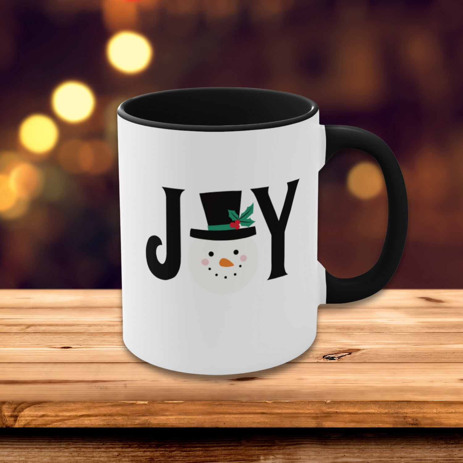 Holiday Accent Mugs | Snowman Mugs | Joy Mugs 11oz 15oz