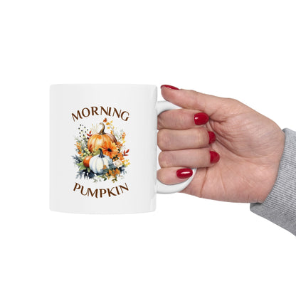 Morning Pumpkin Fall Coffee Mug | Fall Festive Ceramic Mug