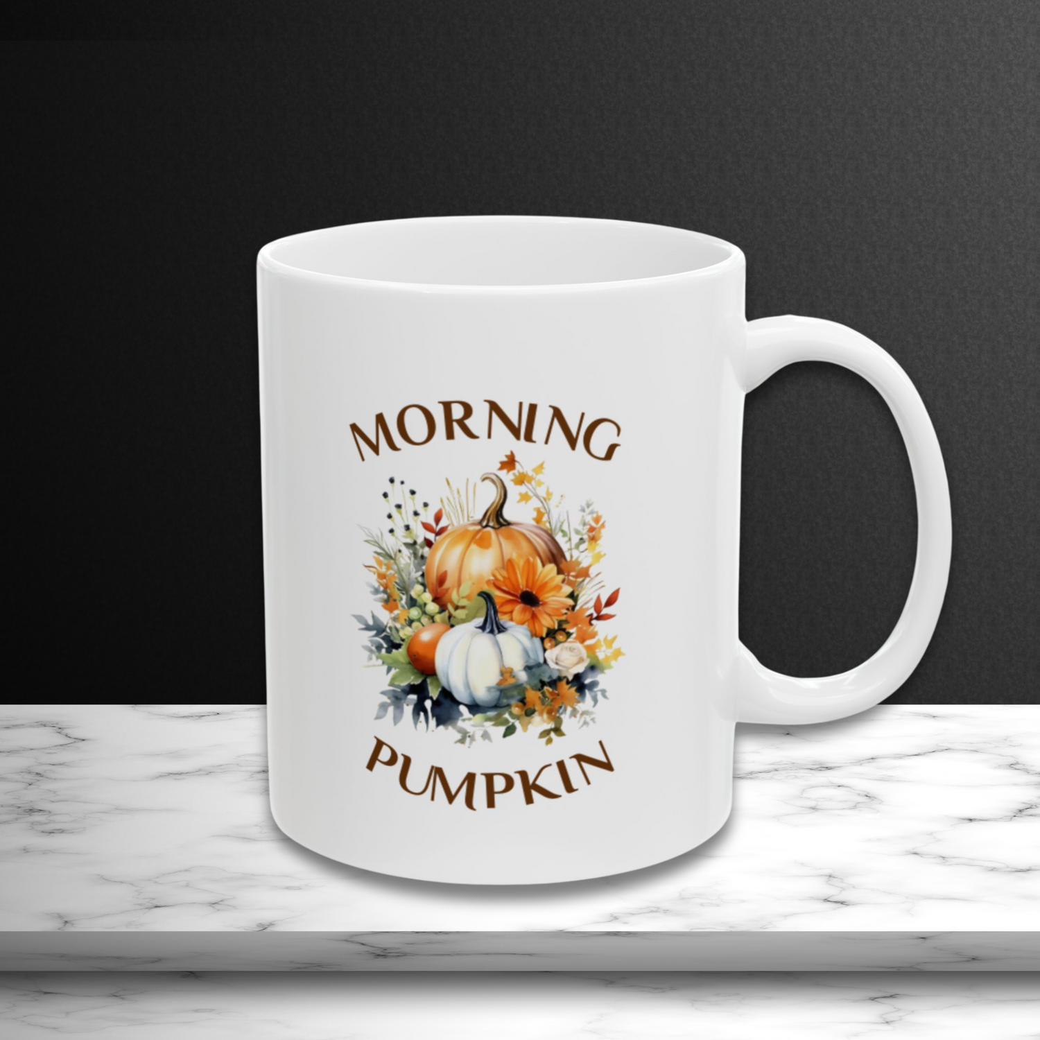 Morning Pumpkin Fall Coffee Mug | Fall Festive Ceramic Mug