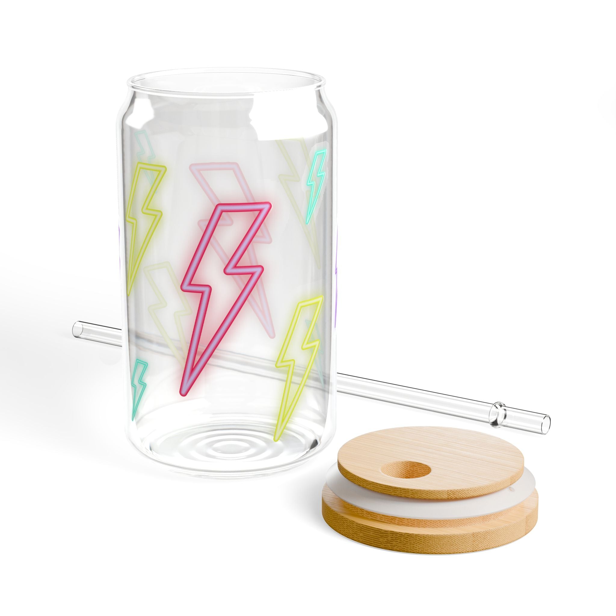 Lightning Bolt Sipper Glass | Sipper Glass 16oz