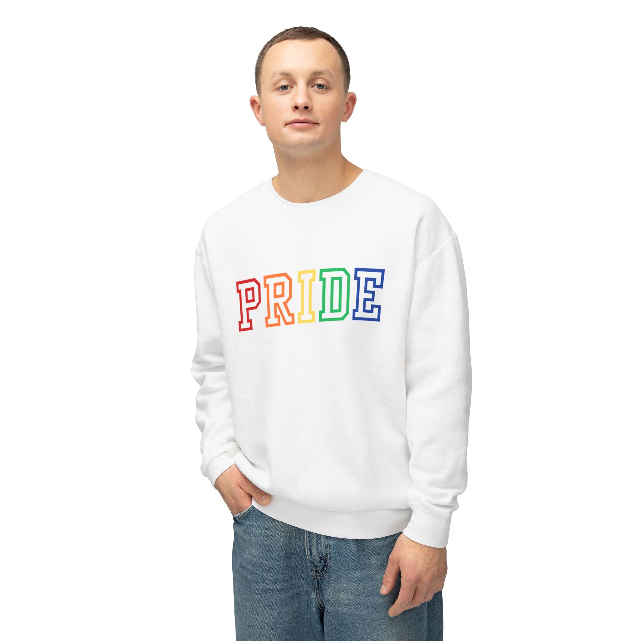 PRIDE Unisex Lightweight Crewneck Sweatshirt | Pride Month | LGBTQ | Pride Crewneck | LGBTQ Crewneck