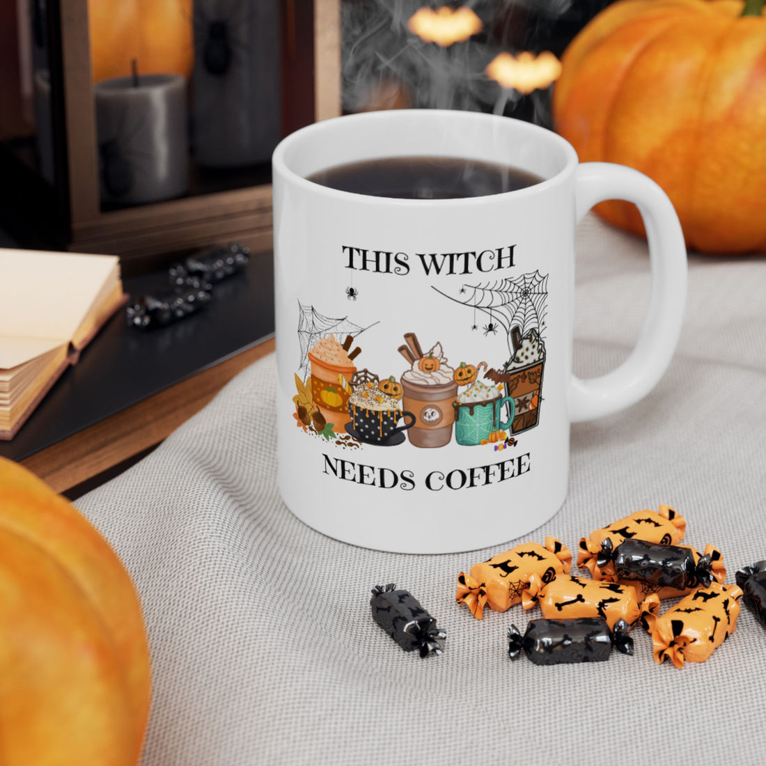 This Witch Needs Coffee Ceramic Mug | Fall Coffee Mug | Festive Coffee Mug | Witchy Coffee Mug