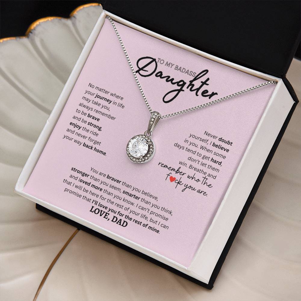 To My Badass Daughter | Dad Daughter Necklace | Gift for Daughter | Necklace For Daughter | Badass Daughter Necklace