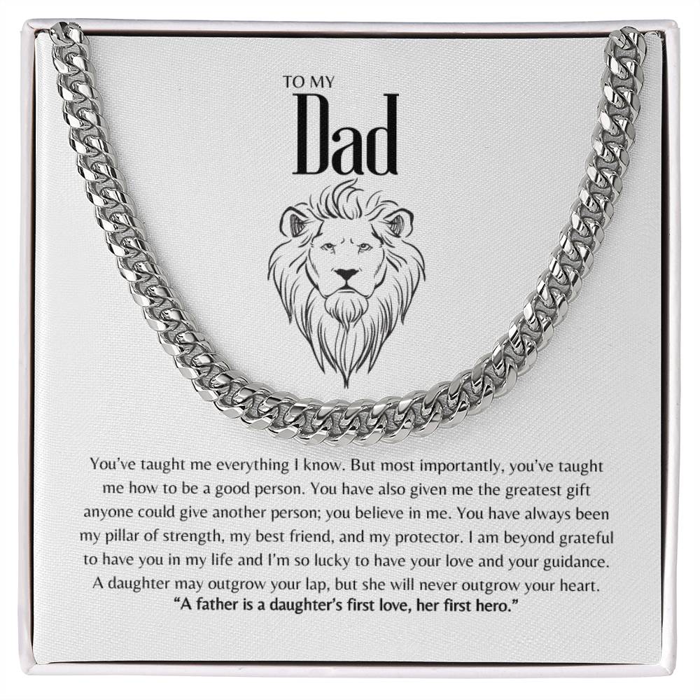 To My Dad Necklace | Dad Necklace From Daughter | Dad Daughter Necklace | Gift For Dad | Father&