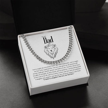 To My Dad Necklace | Dad Necklace From Daughter | Dad Daughter Necklace | Gift For Dad | Father&