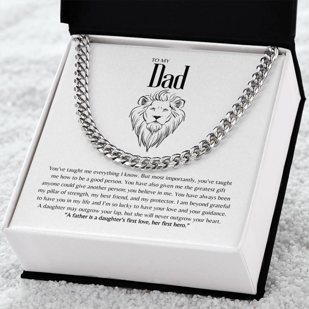 To My Dad Necklace | Dad Necklace From Daughter | Dad Daughter Necklace | Gift For Dad | Father&