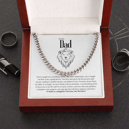 To My Dad Necklace | Dad Necklace From Daughter | Dad Daughter Necklace | Gift For Dad | Father&