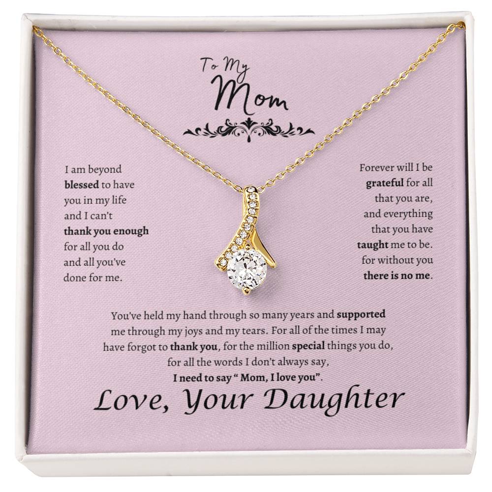 To My Mom Necklace | Mom Daughter Necklace | Gift For Mom | Christmas Gift For Mom