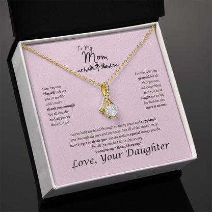 To My Mom Necklace | Mom Daughter Necklace | Gift For Mom | Christmas Gift For Mom