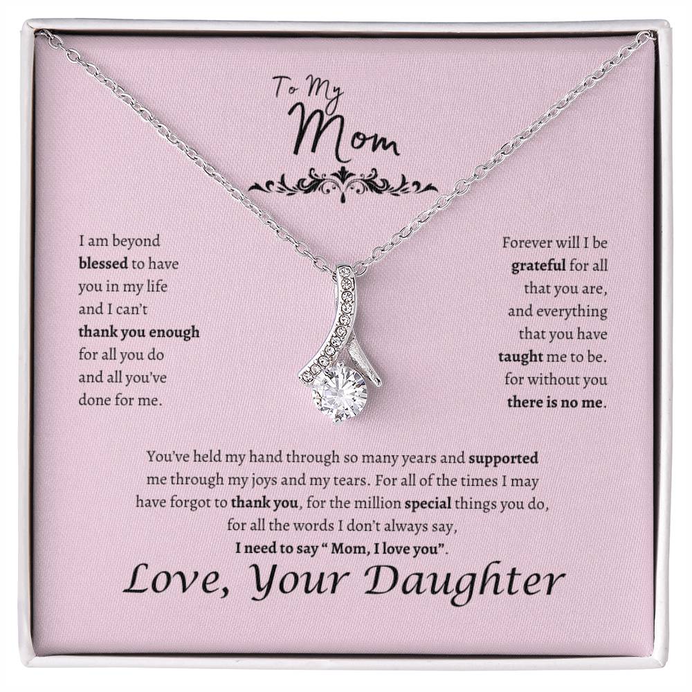 To My Mom Necklace | Mom Daughter Necklace | Gift For Mom | Christmas Gift For Mom