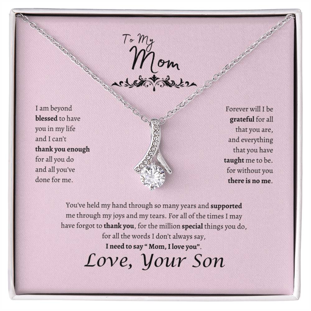 To My Mom Necklace | Mom Son Necklace | Gift For Mom | Christmas Gift For Mom