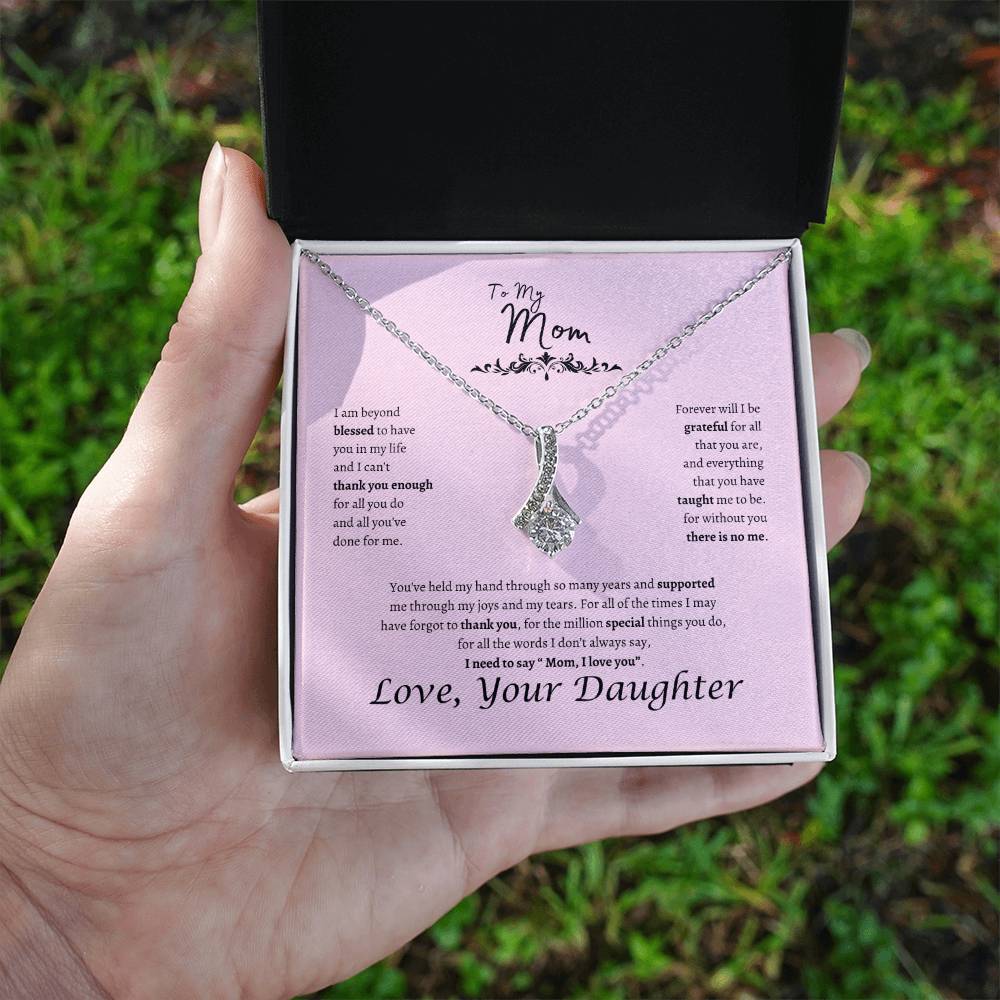 To My Mom Necklace | Mom Daughter Necklace | Gift For Mom | Christmas Gift For Mom