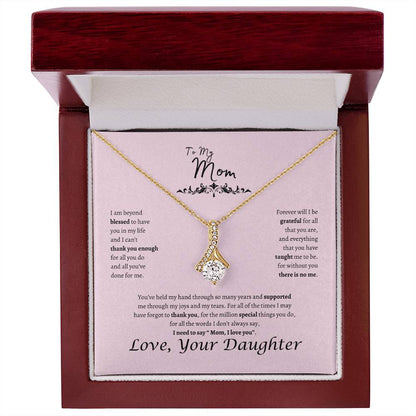 To My Mom Necklace | Mom Daughter Necklace | Gift For Mom | Christmas Gift For Mom