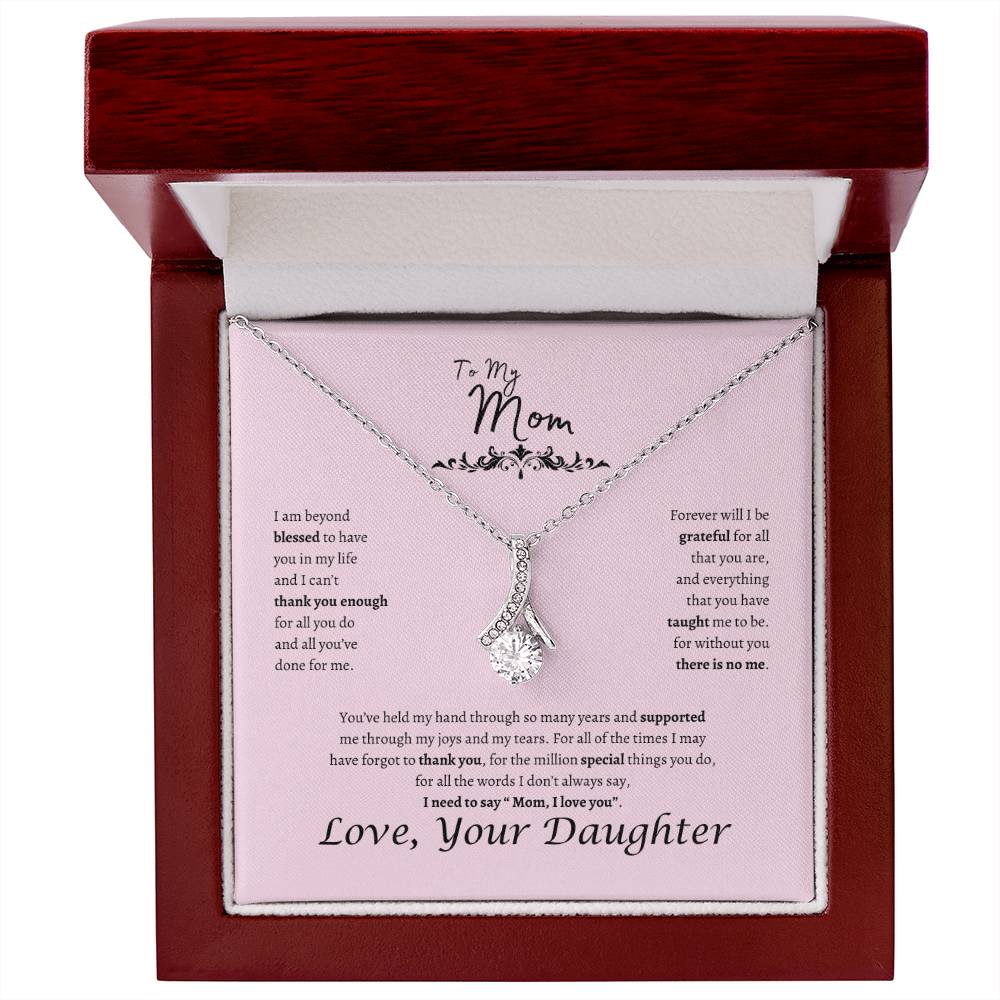 To My Mom Necklace | Mom Daughter Necklace | Gift For Mom | Christmas Gift For Mom