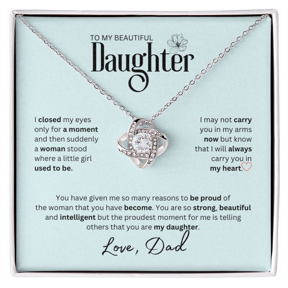 To My Beautiful Daughter Necklace | Dad Daughter Necklace | Gift For Daughter | Daughter Gift