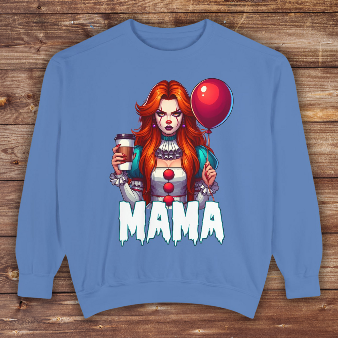 IT Mama Crewneck | Cute Spooky Crewneck | IT Crewneck | Unisex Garment-Dyed Sweatshirt