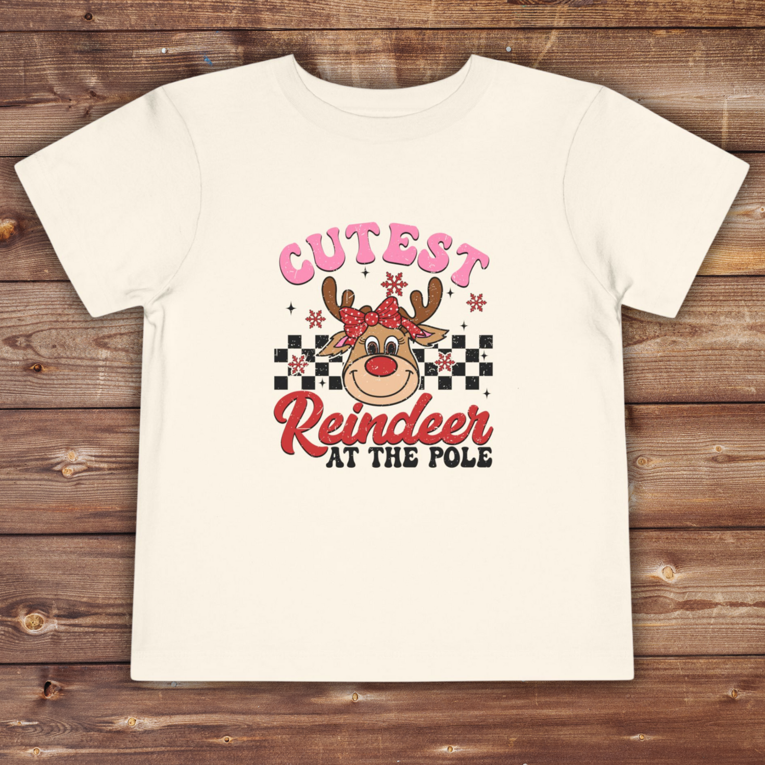 Cutest Reindeer Toddler Tee - Festive Holiday Shirt